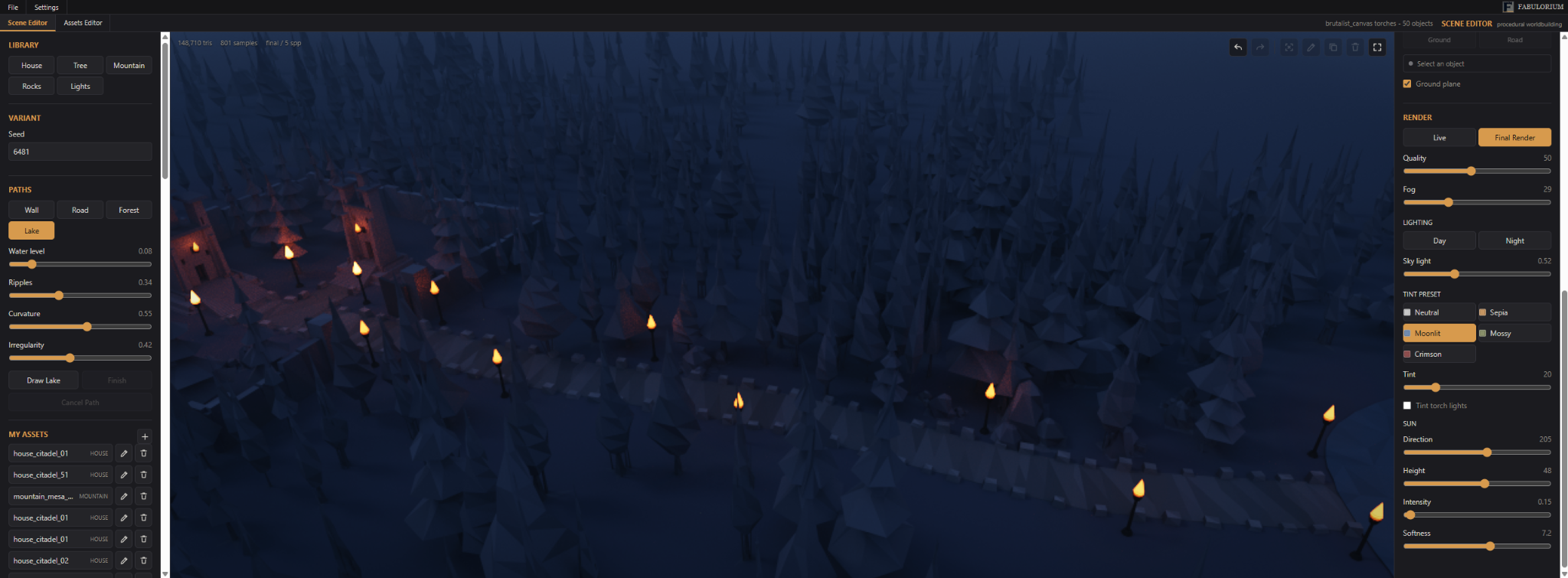Fabulorium editor interface